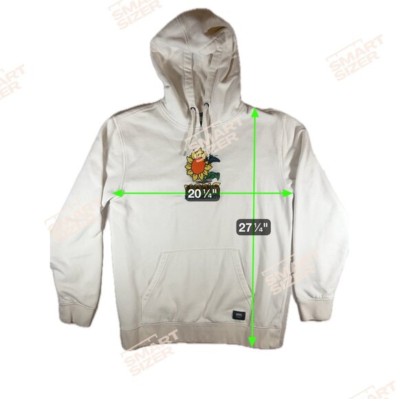 Vans For The Earth Embroidered Sunflower Hoodie Sweatshirt Off White SZ M - Picture 3 of 14